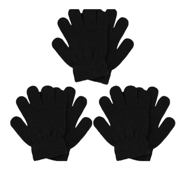 Onikart Soft and Comfortable Classic Black Knitted Winter Gloves