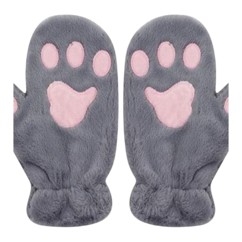 Onikart Cozy and Ultra Soft Plush Cat Paw Mittens